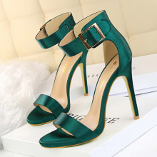 Satin dress women shoes bridal shoes New Fashion Heels for Ladies Women open Toe High Heel Sandals Shoes